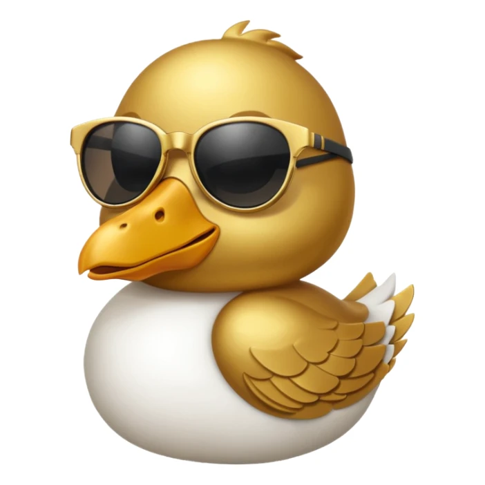 golden goose with sunglasses sticker