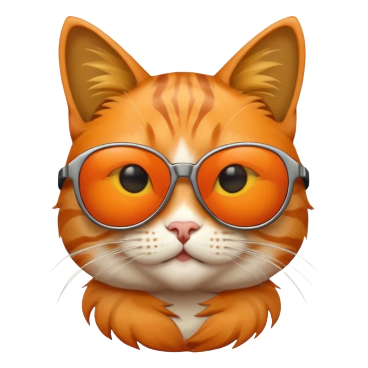Cat with sunglasses sticker