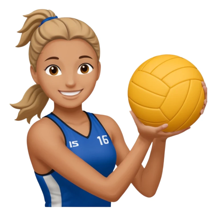 volleyball player, woman, Charles Kiraly with volleyball ball sticker