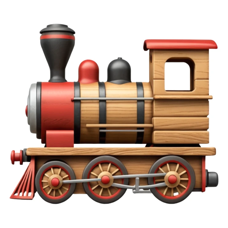 train toy made of wood only no color sticker