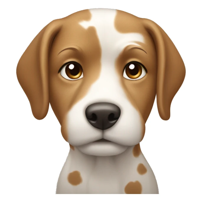 a dog with light brown hair, with fine and light brown spots... and white sticker