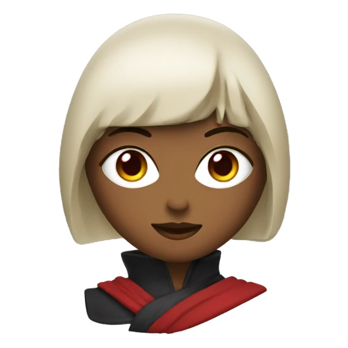 Une femme ninja avec des yeux rouges  sticker