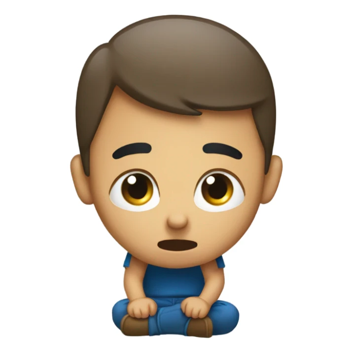 A person on their knees in disbelief  sticker