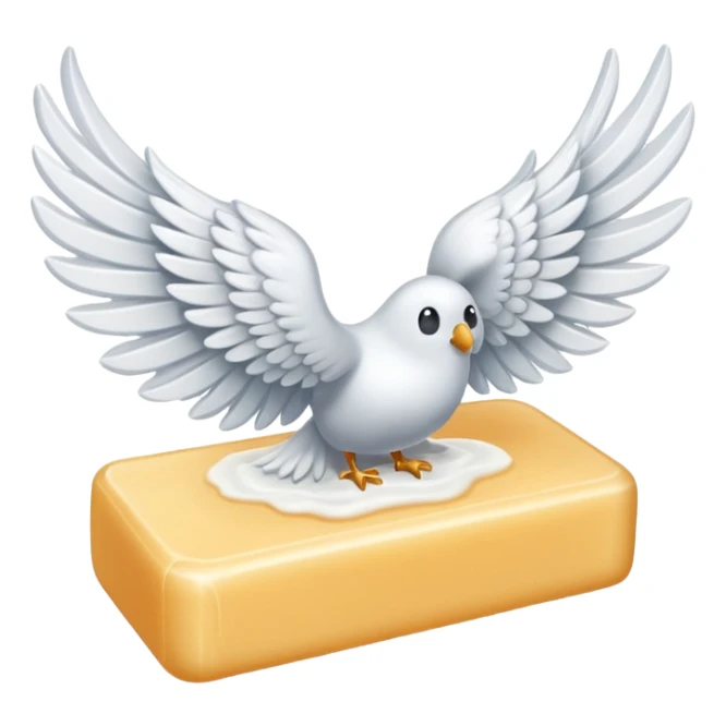 Un savon avec des grandes ailes sticker