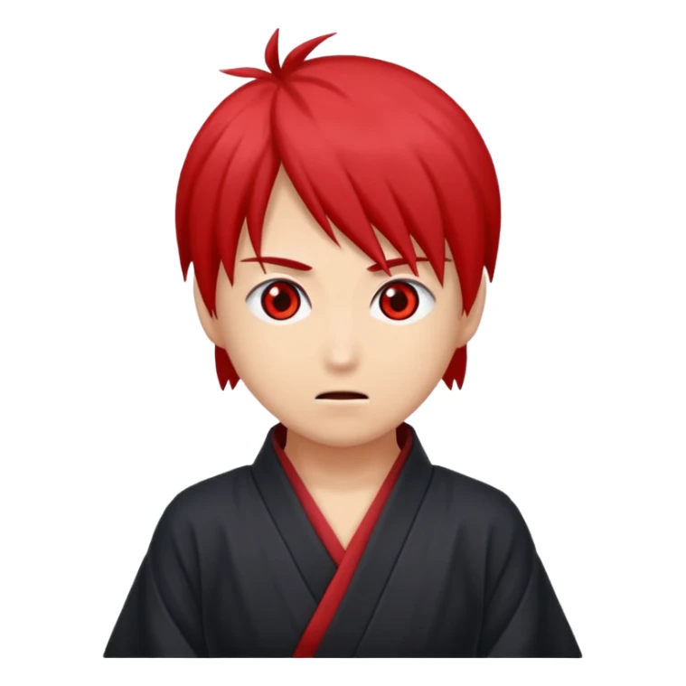 Crée un emoji antagoniste qui fait la pose a l'akatsuki sticker