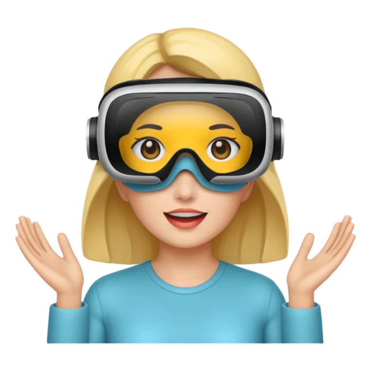 VR wearing woman sticker