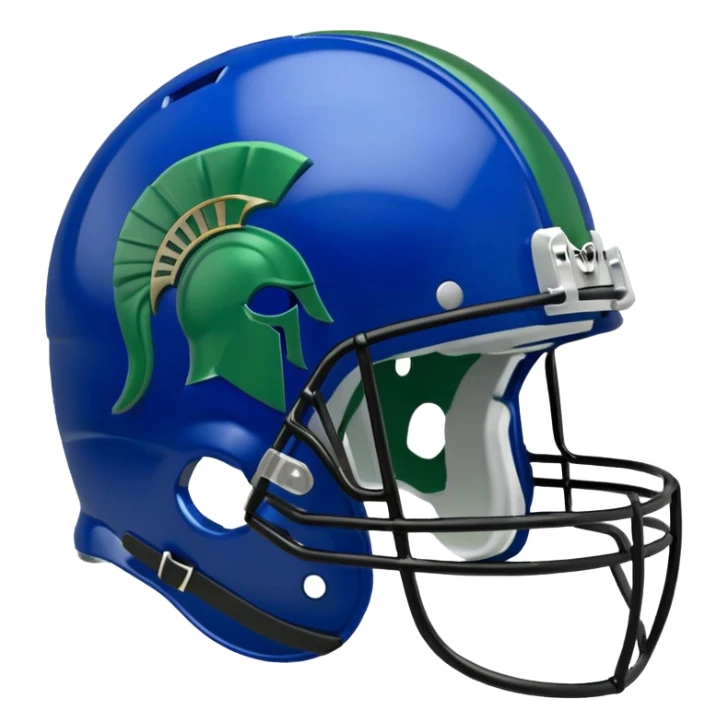 Royal Blue Spartan Football Helmet sticker