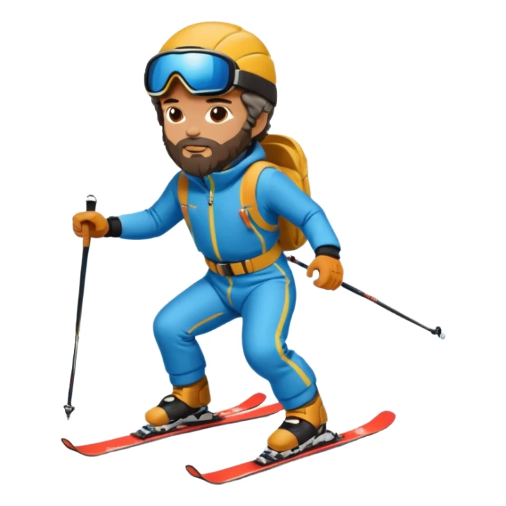 Socrates on mountain skis sticker