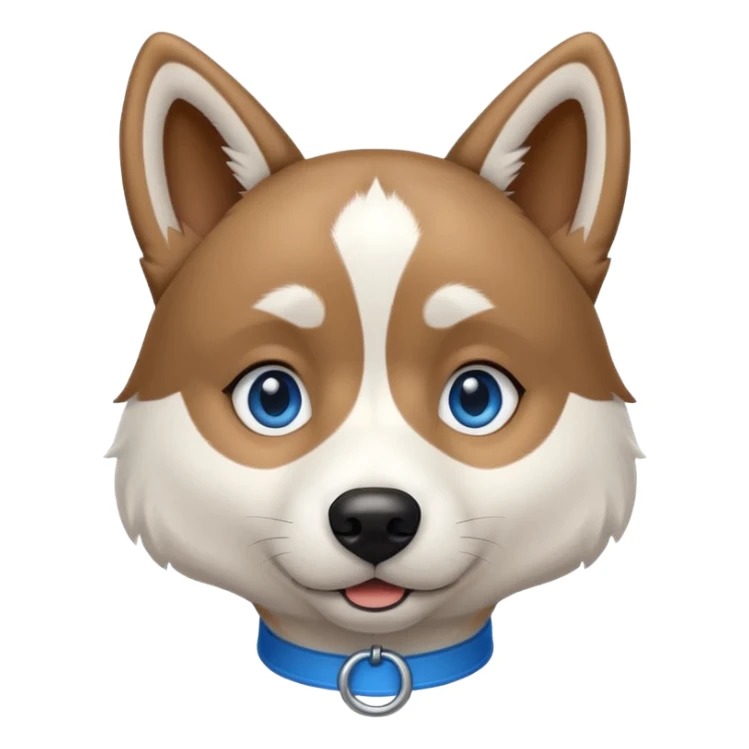 Husky mix dog with blue eyes floppy ears sticker