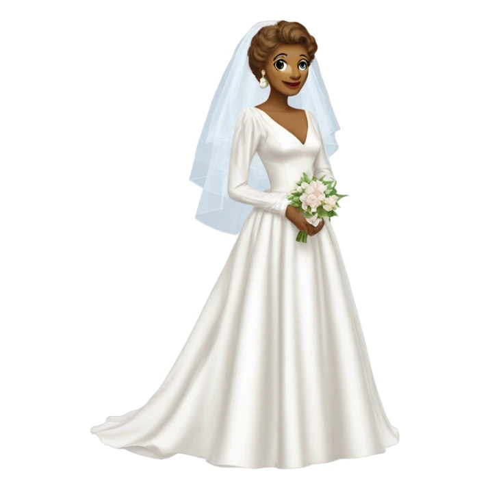 eighties wedding dress with large sleeves sticker