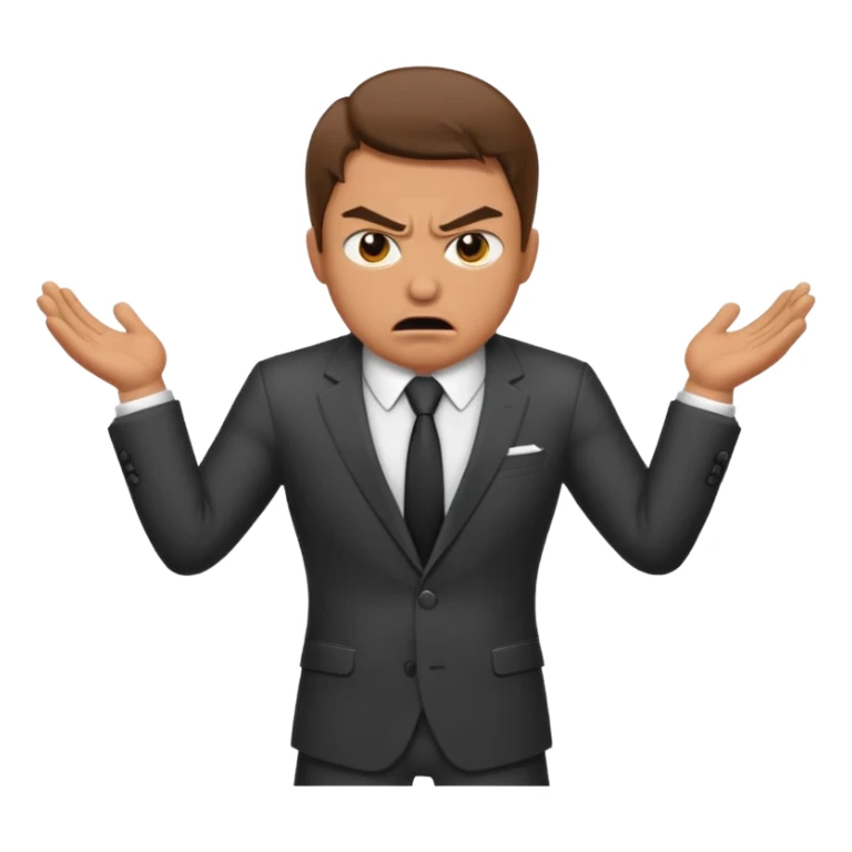 very angry male boss in suit sticker