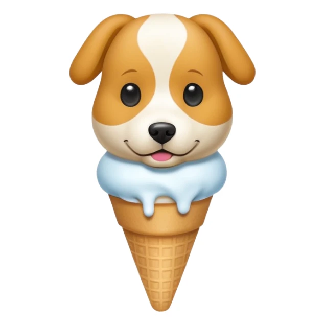 helado de perro en forma cuadrada que diga hello dog en el centro sticker