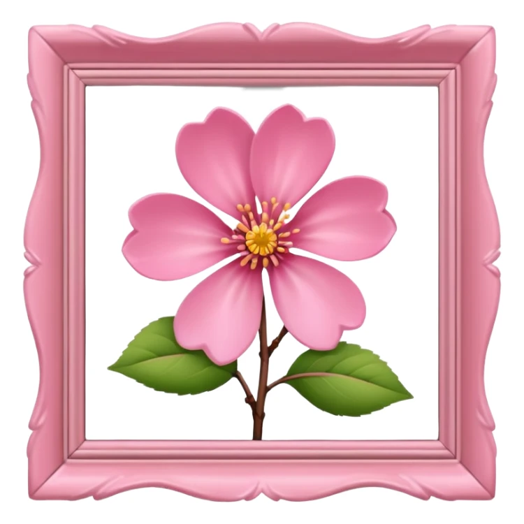 pink framed photo of a blossom sticker