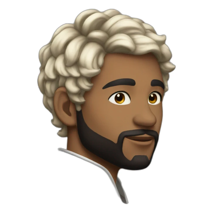 kinglsey ben-adir handsome short hair black sticker