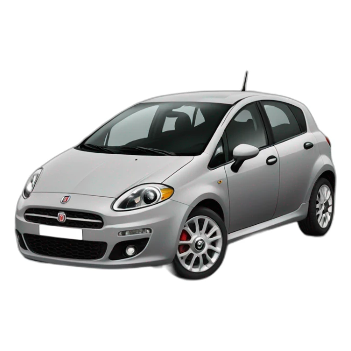 grey fiat grande punto 5 doors sticker