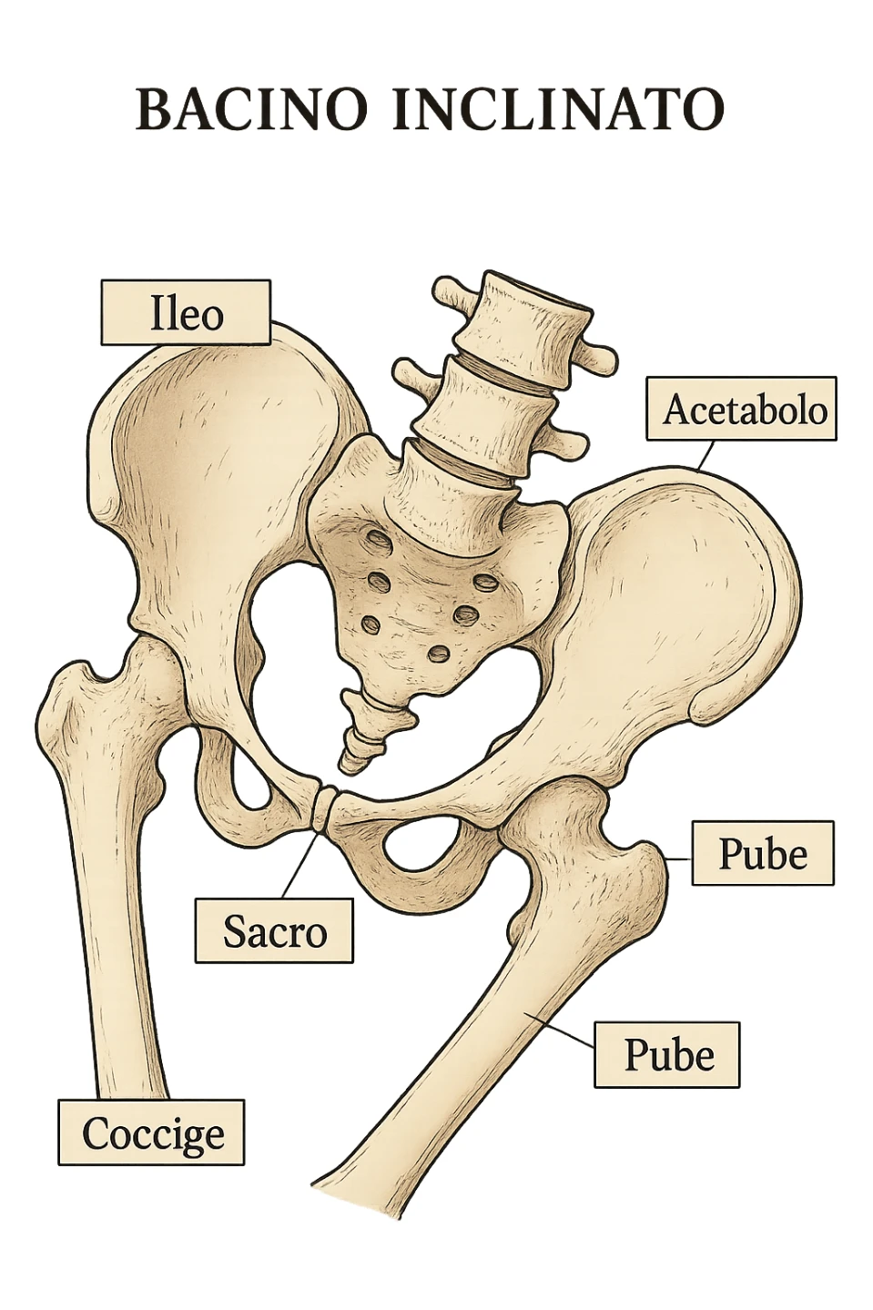 Bacino inclinato anatomico sticker