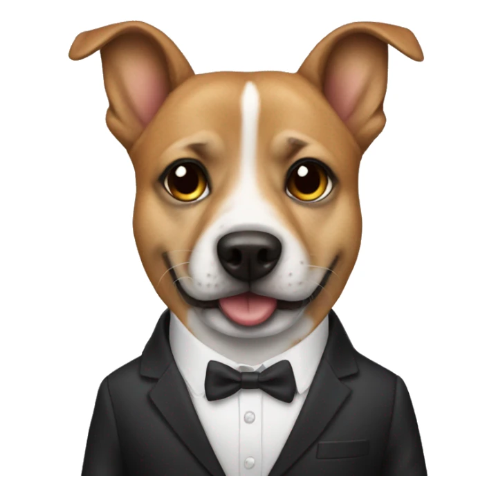 dog in a gay suit sticker