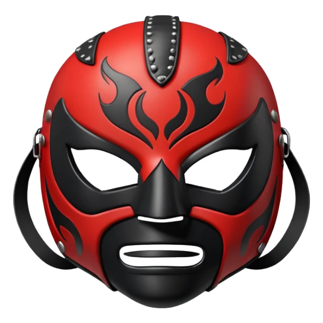 red and black luchador mask sticker