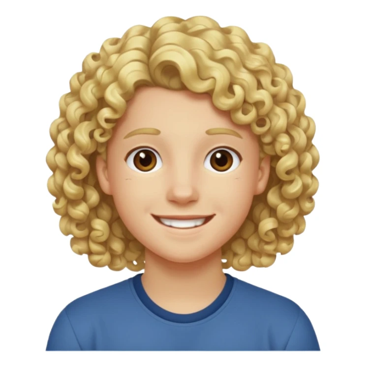 15 year old Walker scobell curly Blonde hair sticker