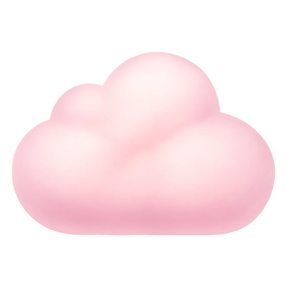 pink cloud emoji, soft and dreamy sticker