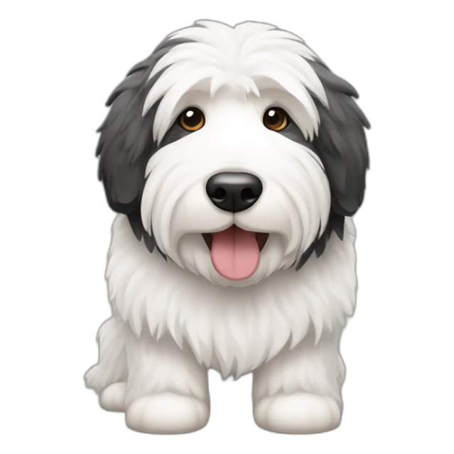 Dog old english sheepdog full-body sticker