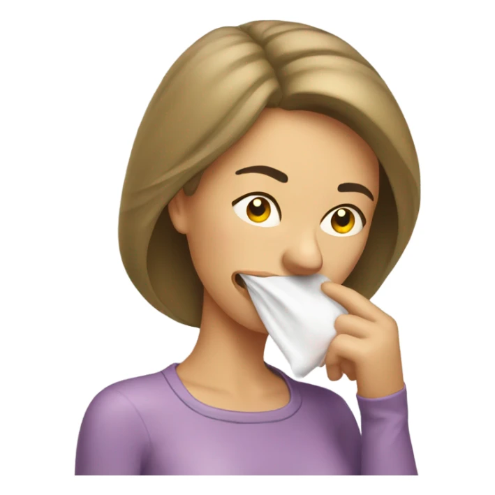 Woman smelling a horrible smell sticker