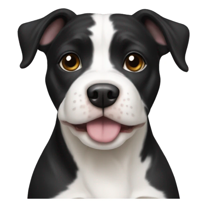 Black and white Pitbull terrier havanese mix sticker