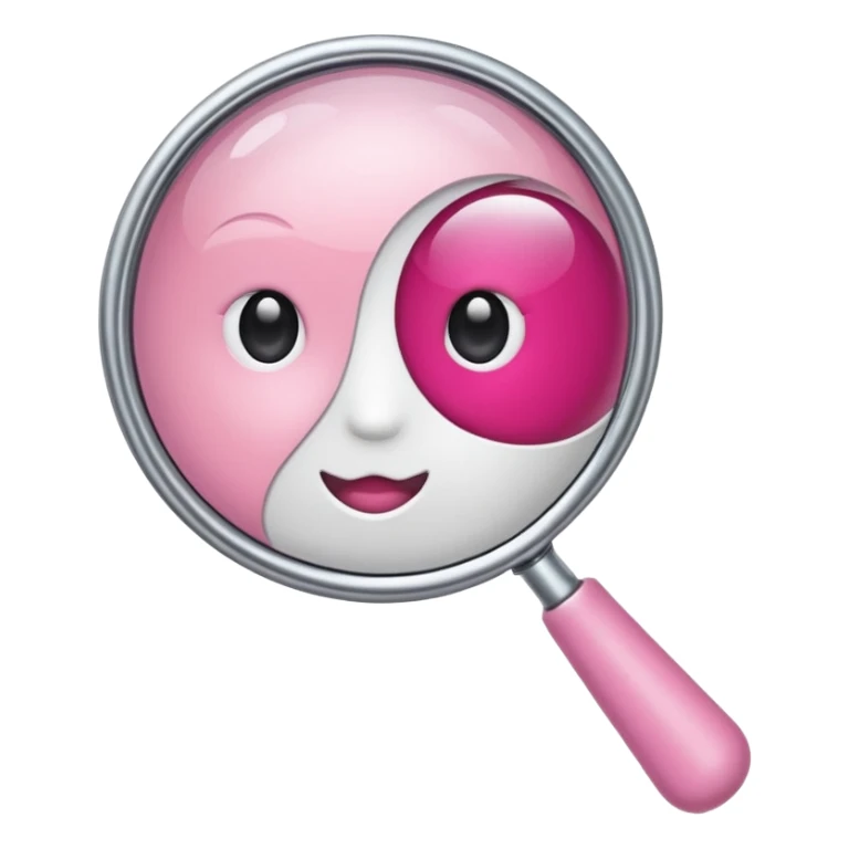 mix light pink dark pink and white girly internet with a magnifying glass sticker