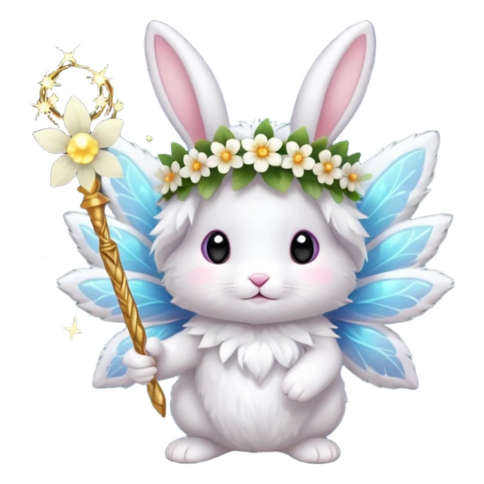 🐰🌷🪄 Magical fairy bunny sticker