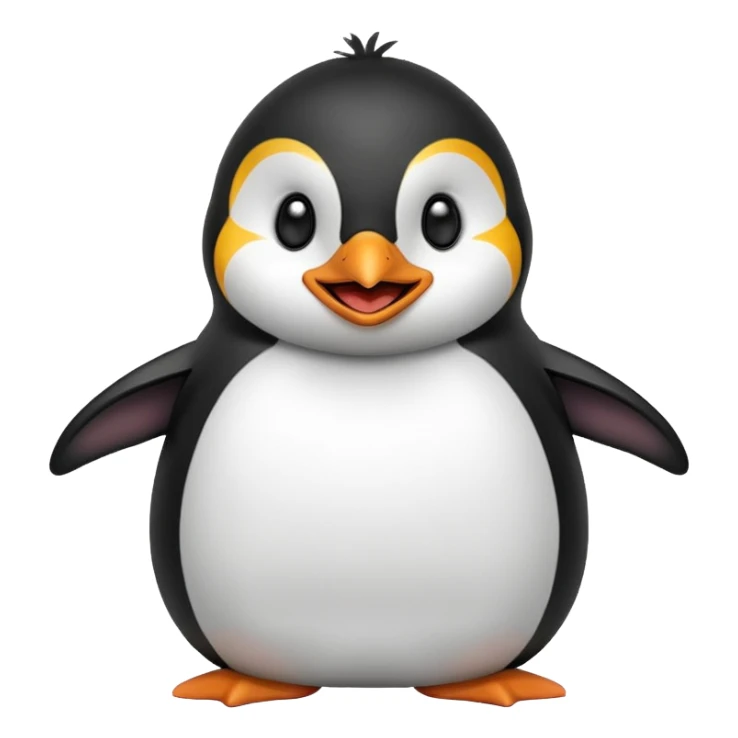 Penguin laughing sticker