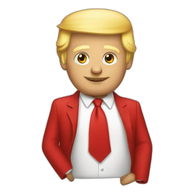 Trump dressing red dress sticker