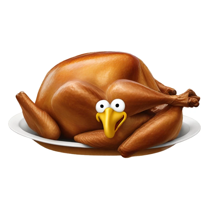 very detailed turkey for thanksgiving with mcdonalds by it sticker