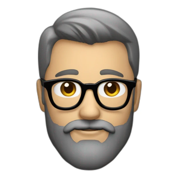 Homme chauve avec des lunettes et une barbe sticker