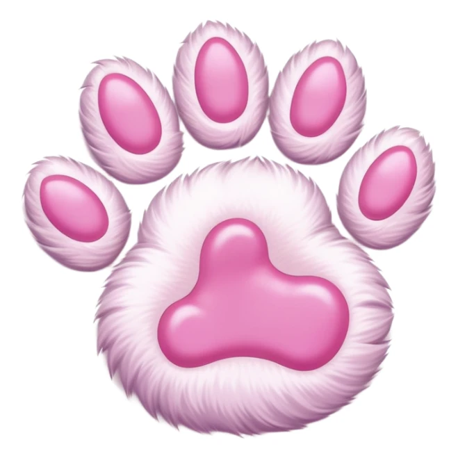 cat paw, cute feline foot with pink paw pads sticker