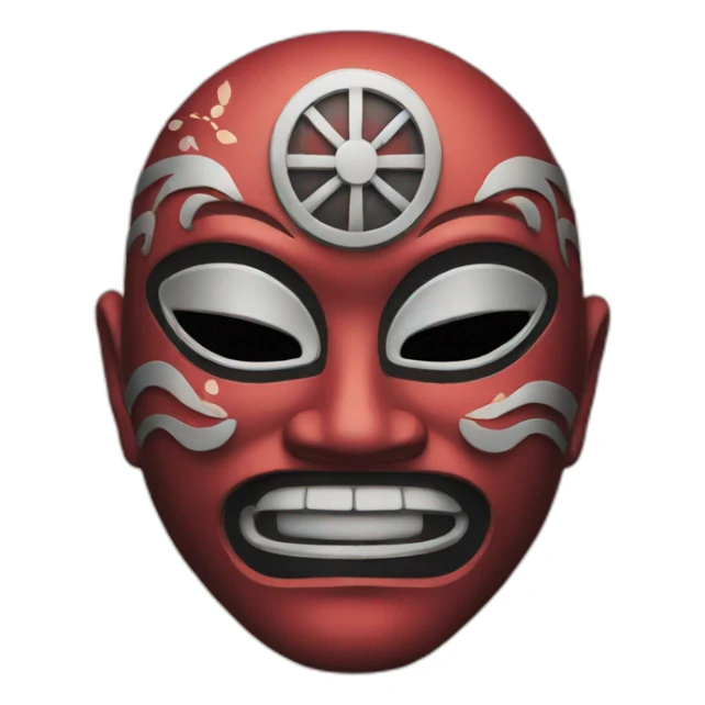 Japan mask tattoo sticker