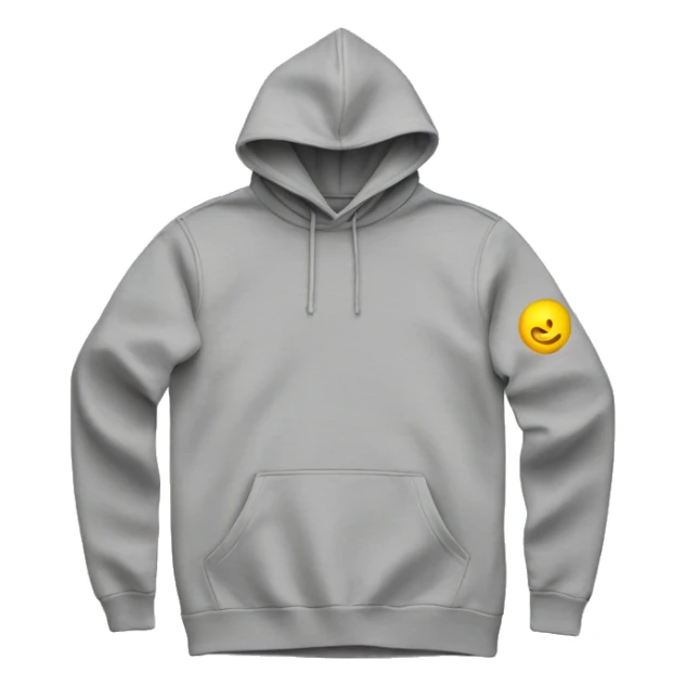 grey color pullover hoodie no person sticker