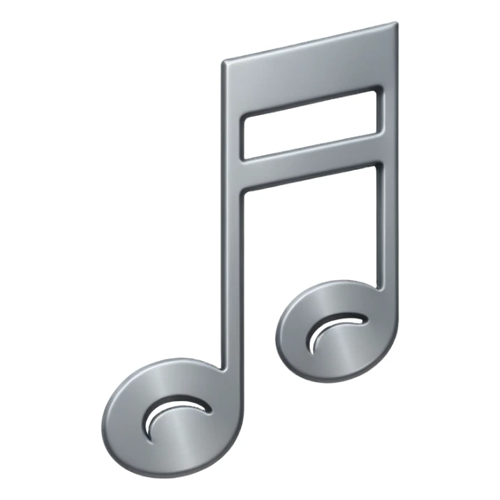 mac os music note metal mute sound sticker