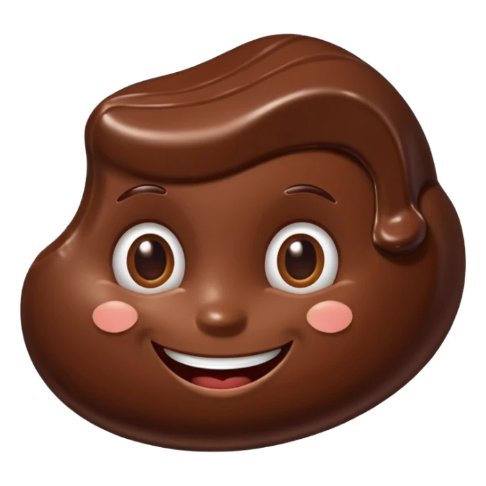 single charactarized personified chocolate sweet treat  sticker