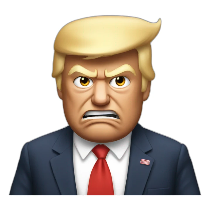 Donald trump angry sticker