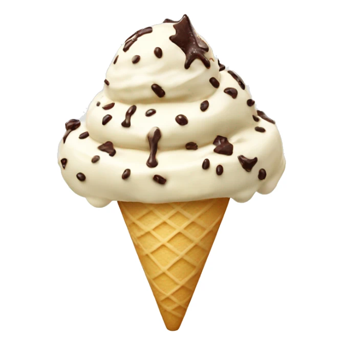 Vanilla ice cream with chocolate flakes sticker