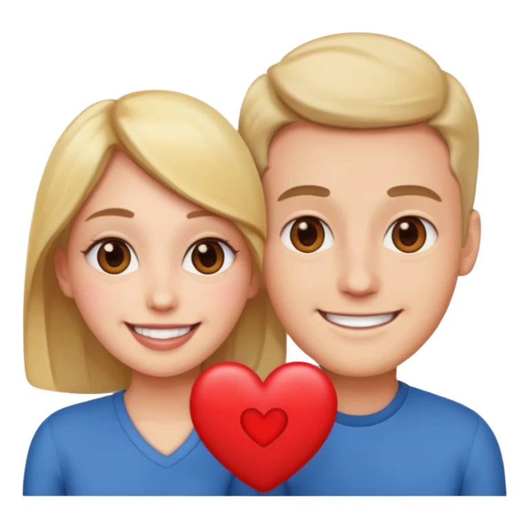 couple falling in love, emoji sticker