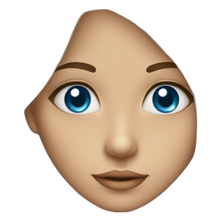 menina loira com olho azul e cabelo médio sticker