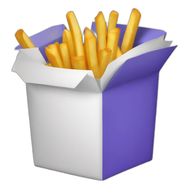 Explolding box of French fries     sticker