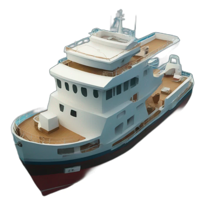 ocean-going vessel in the water sticker