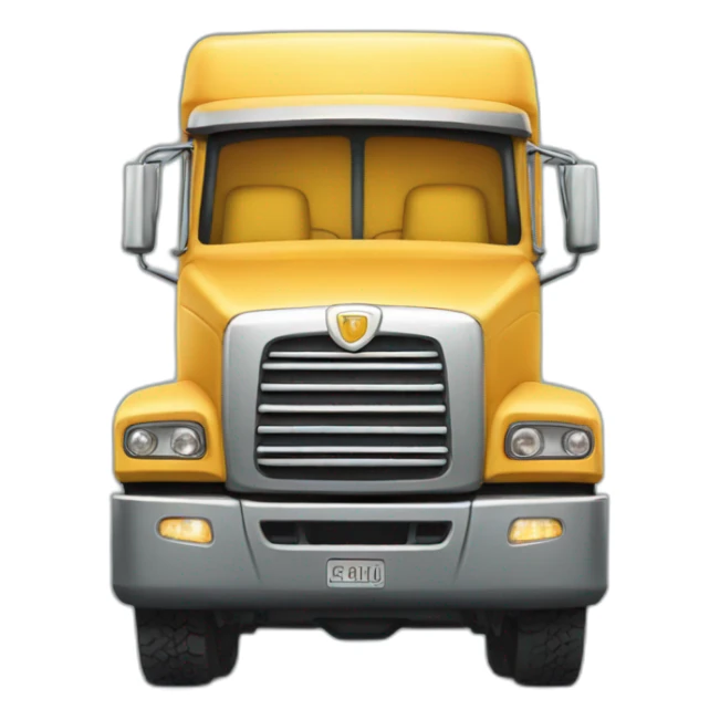 happy humanoid heavy truck sticker