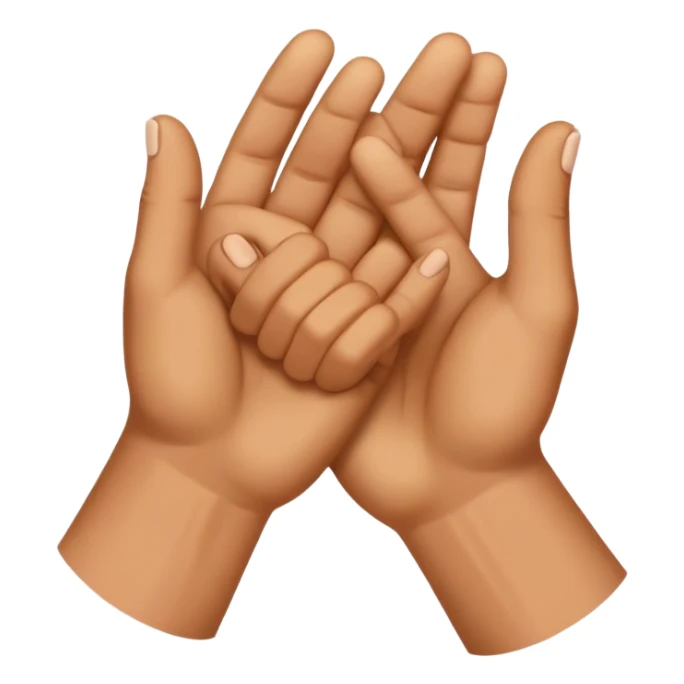 A pair of strong hands holding each other  sticker