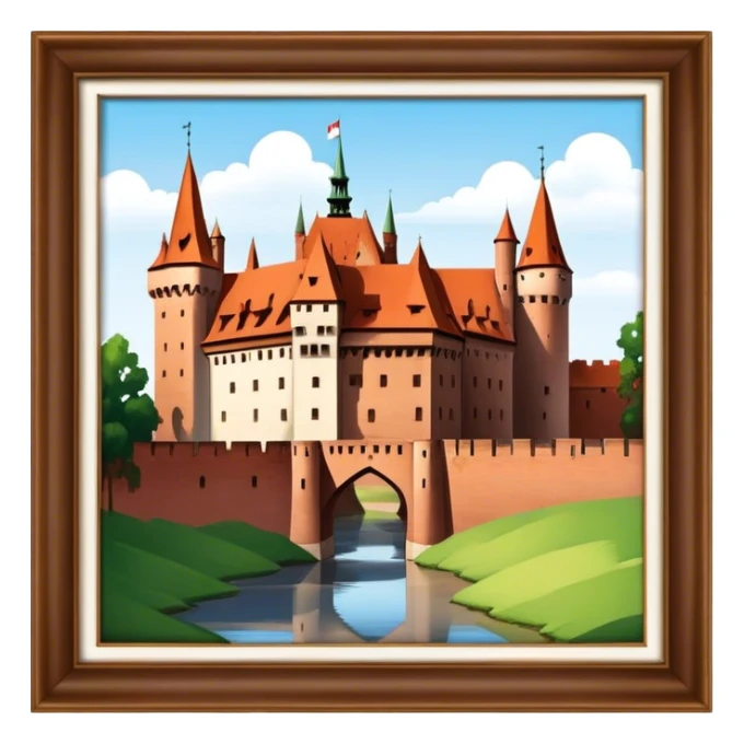 Cinematic Realistic Malbork Castle  Emoji sticker