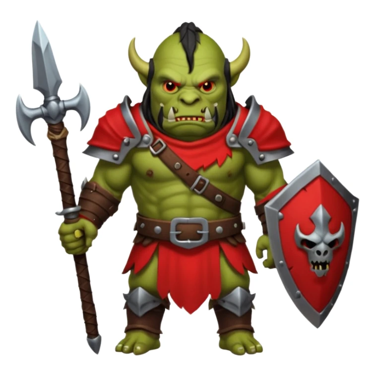Orc guerrier rouge sticker