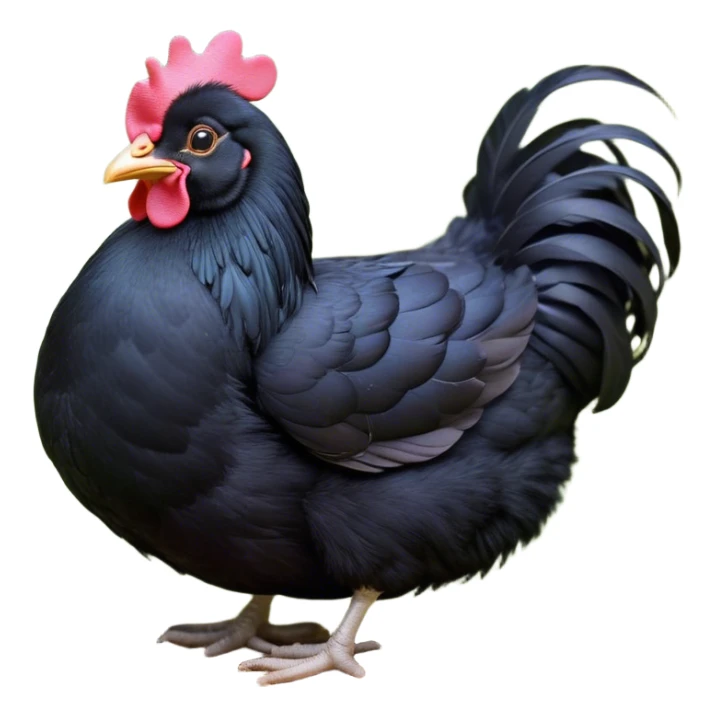 Meme-Worthy Cute Sleeping Black Chicken Portrait Emoji, Head resting peacefully with a contented smile, showcasing a delightfully compact build and a luxuriously soft black plumage, eyes shut in a serene, restful nap, Simplified yet hilariously adorable features, highly detailed, glowing with a soft, drowsy light, high shine, relaxed and utterly lovable, stylized with an air of playful laziness, bright and heartwarming, soft glowing outline, capturing the essence of a comically sleepy chicken, so meme-worthy it feels like it could instantly become the next viral sensation of adorable slumber! sticker