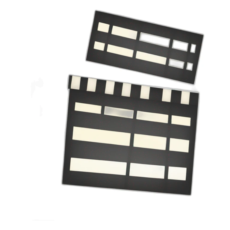 a filmstrip with the number 1 sticker